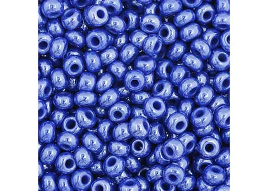 129 - 11/0 Vial Opaque Royal Blue Luster
