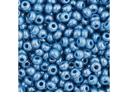 130 - 11/0 Vial Opaque Dark Blue Luster