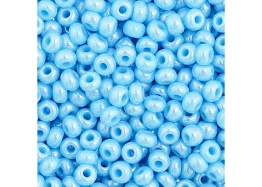132 - 11/0 Vial Opaque Light Blue Luster
