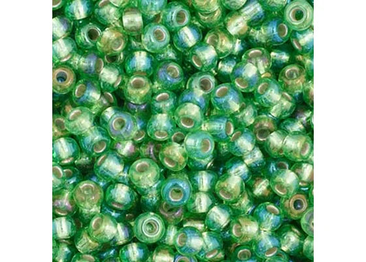 150 - 11/0 Vial S/L Green Rainbow