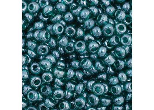 152 - 11/0 Vial Transparent Teal Luster