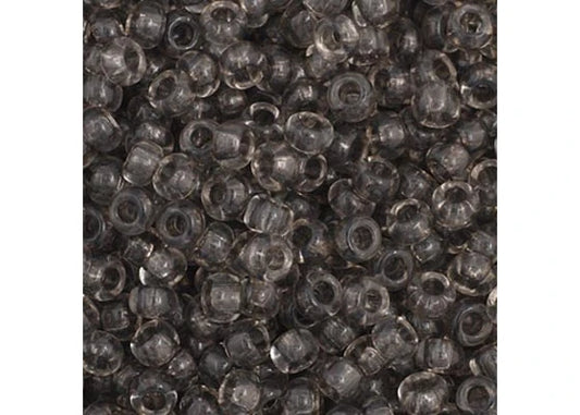 171 - 11/0 Vial Transparent Black Diamond Dyed