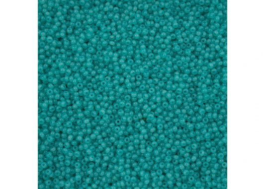 220 - 11/0 Vial Alabaster Turquoise Solgel
