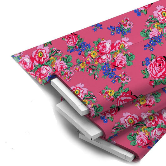 Kokum Flower Cotton Fabric – Hot Pink