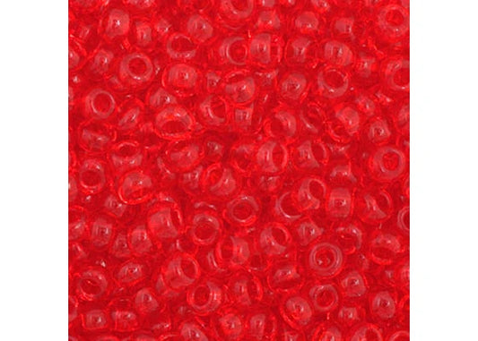1 - 11/0 Vial Transparent Light Red